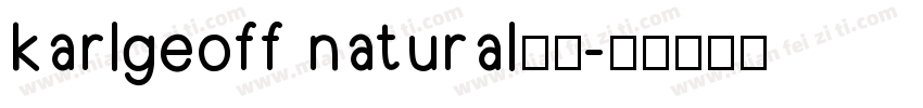 karlgeoff natural字体字体转换